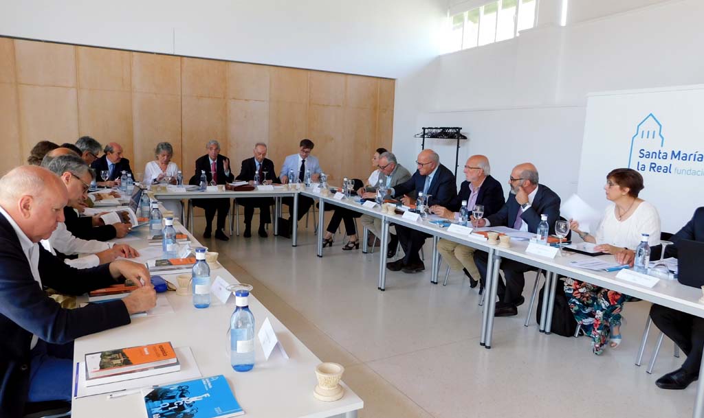 Un momento de la reunión del Patronato de la Fundación Santa María la Real en Aguilar de Campoo