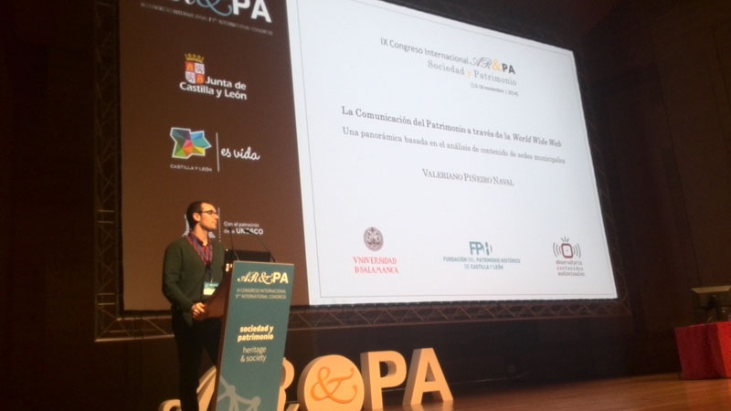 Valeriano Piñeiroa expone su tesis en el Congreso AR&amp;PA
